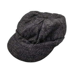 Vintage Y2K Joe Boxer Womens Newsboy Styke Knit Hat Gray NEW